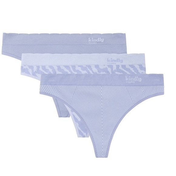 Kindly Yours Women's Seamless Thong Underwear 3-Pack, Size XXXL - Picture 1 of 14